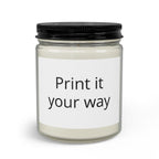 Custom Scented Candle Set with Matches & Wick Trimmer — Personalized Jar Candle Gift