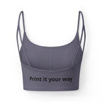 Luxe Heart Arrow Bra — Women's Strappy Crop with Bold Heart Graphic