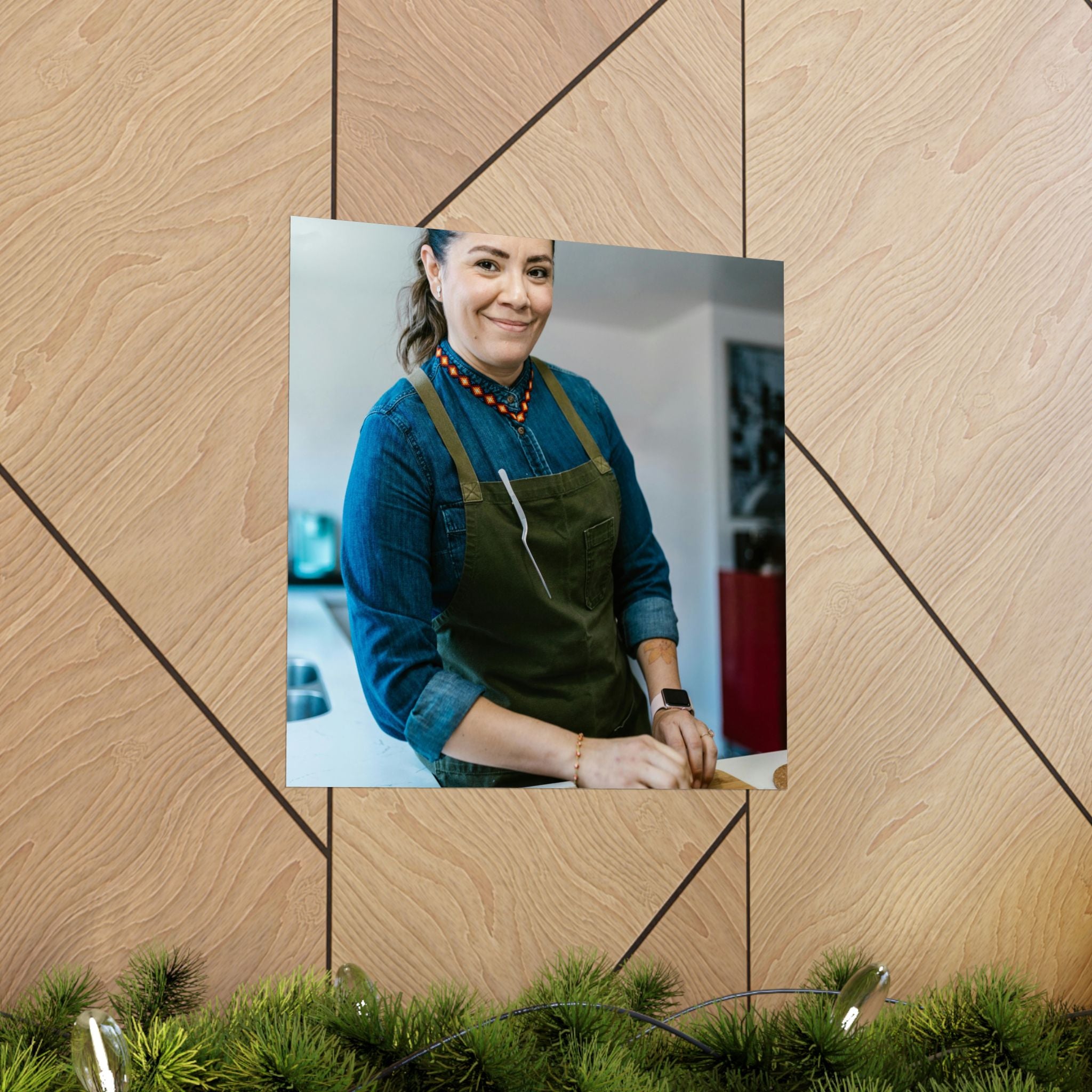 Matte Poster — Female Home Chef Portrait Kitchen Wall Art