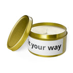 Customizable Tin Candle — 'Print it your way' Personalized Scented Tin