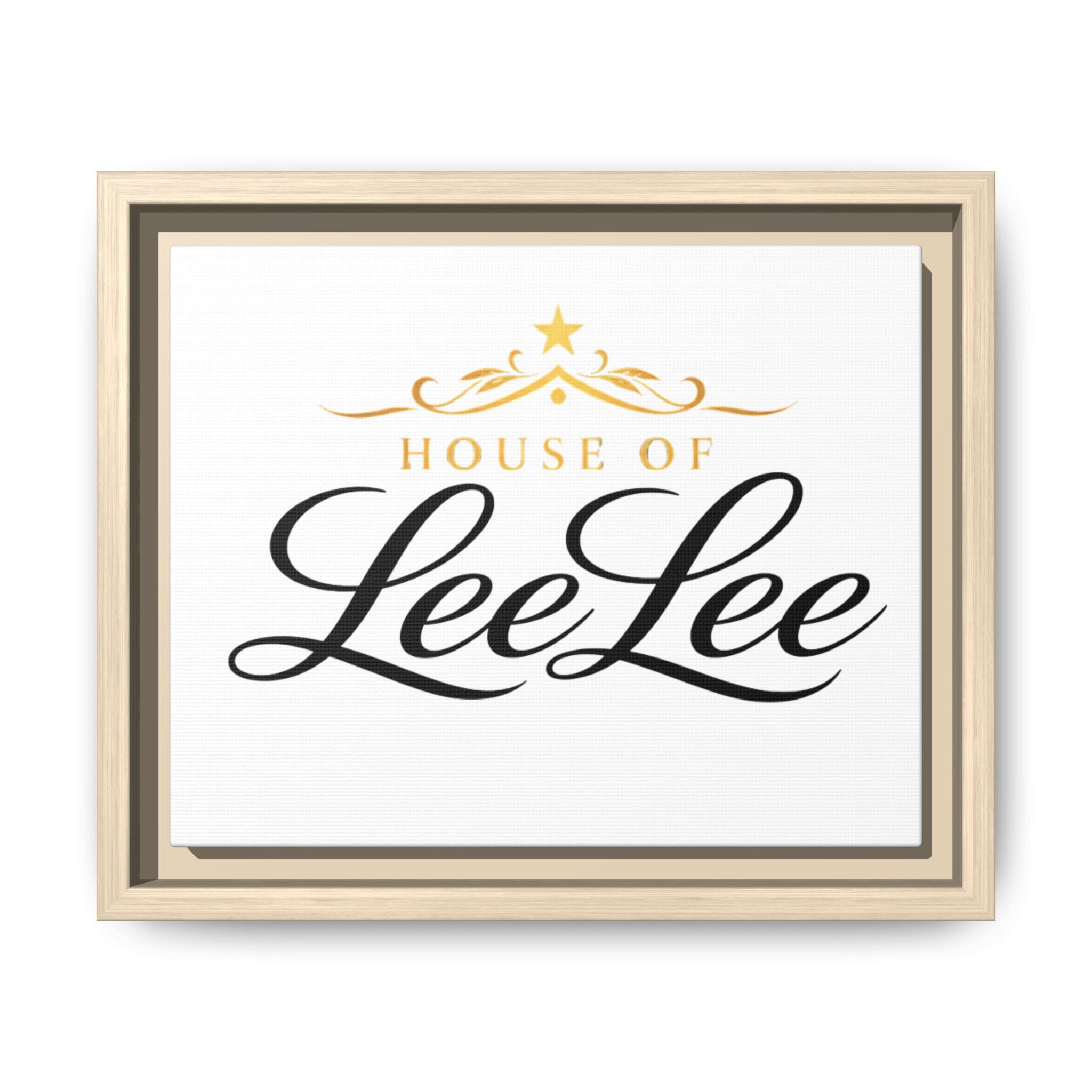 Framed Matte Canvas Print — "House of LeeLee" Script Wall Art