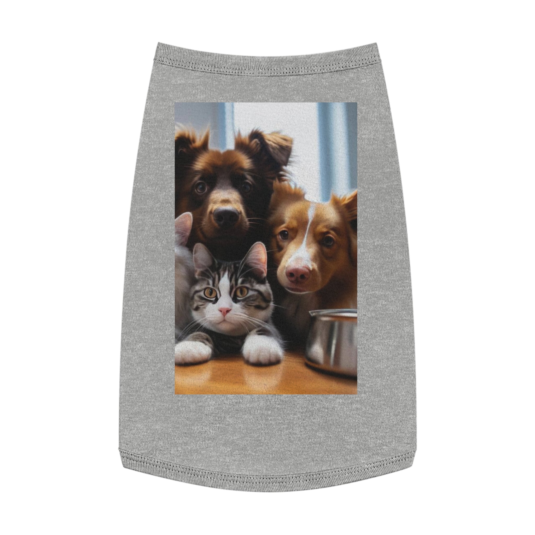Pet Tank Top — Cute Dog & Cat Photo Print Tank for Small Pets