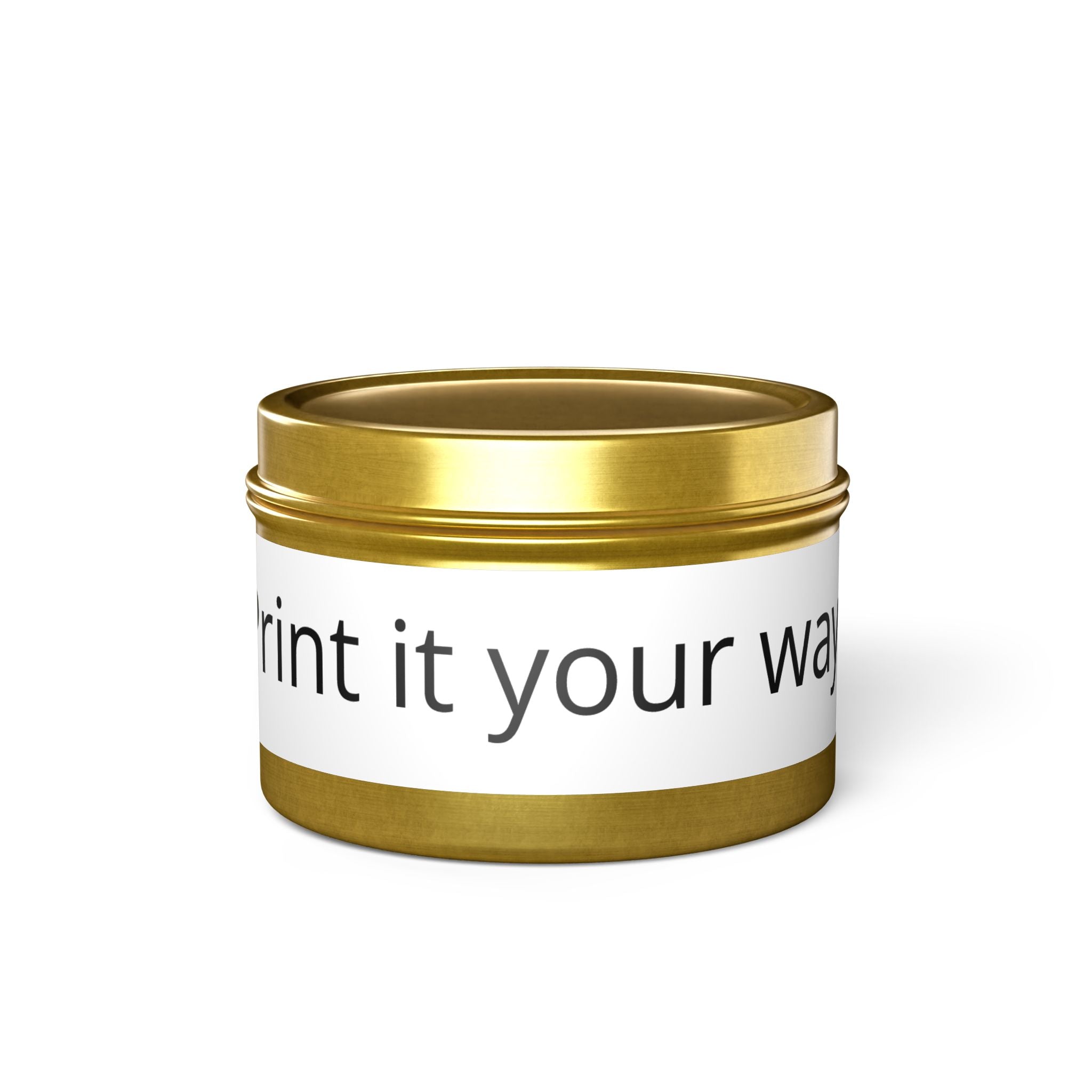 Customizable Tin Candle — 'Print it your way' Personalized Scented Tin