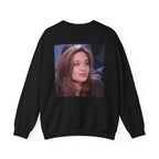 Graphic Crewneck Sweatshirt — Portrait Photo Print with Quote