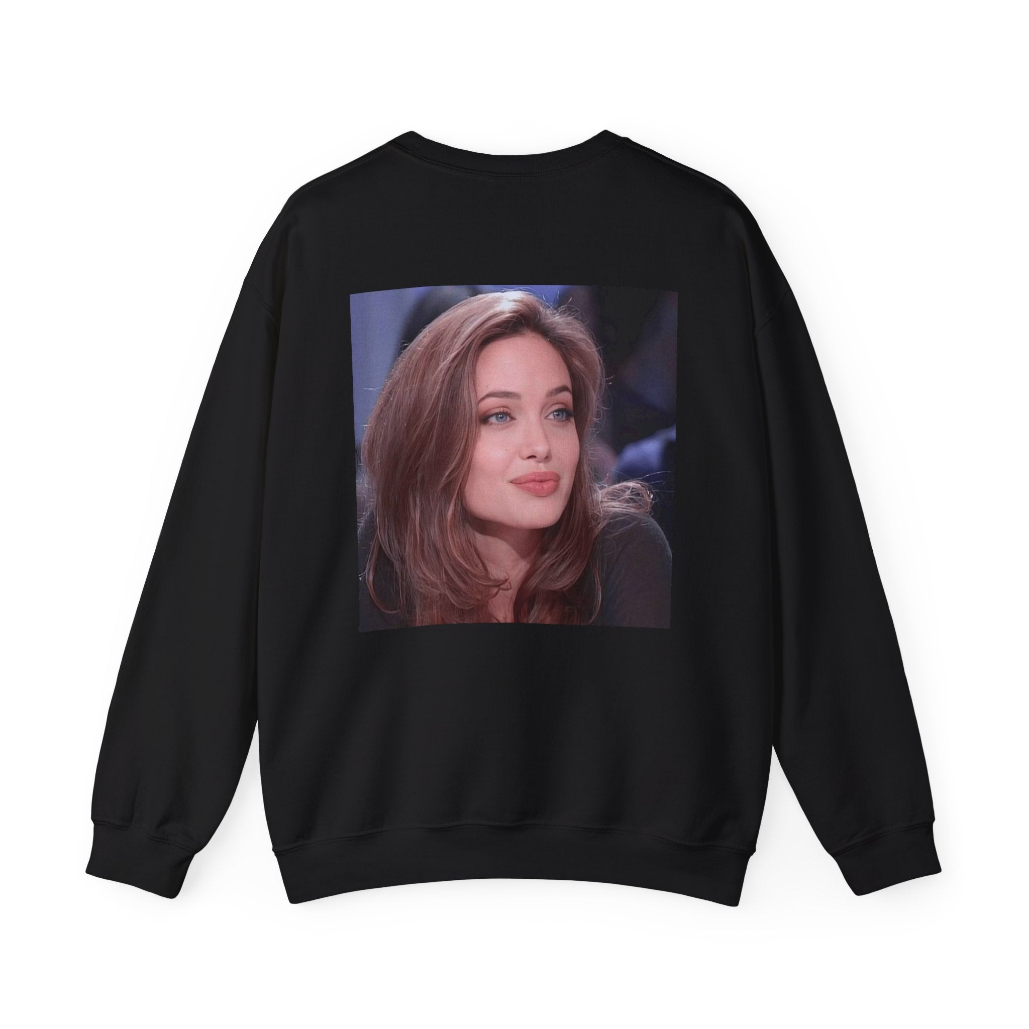 Graphic Crewneck Sweatshirt — Portrait Photo Print with Quote