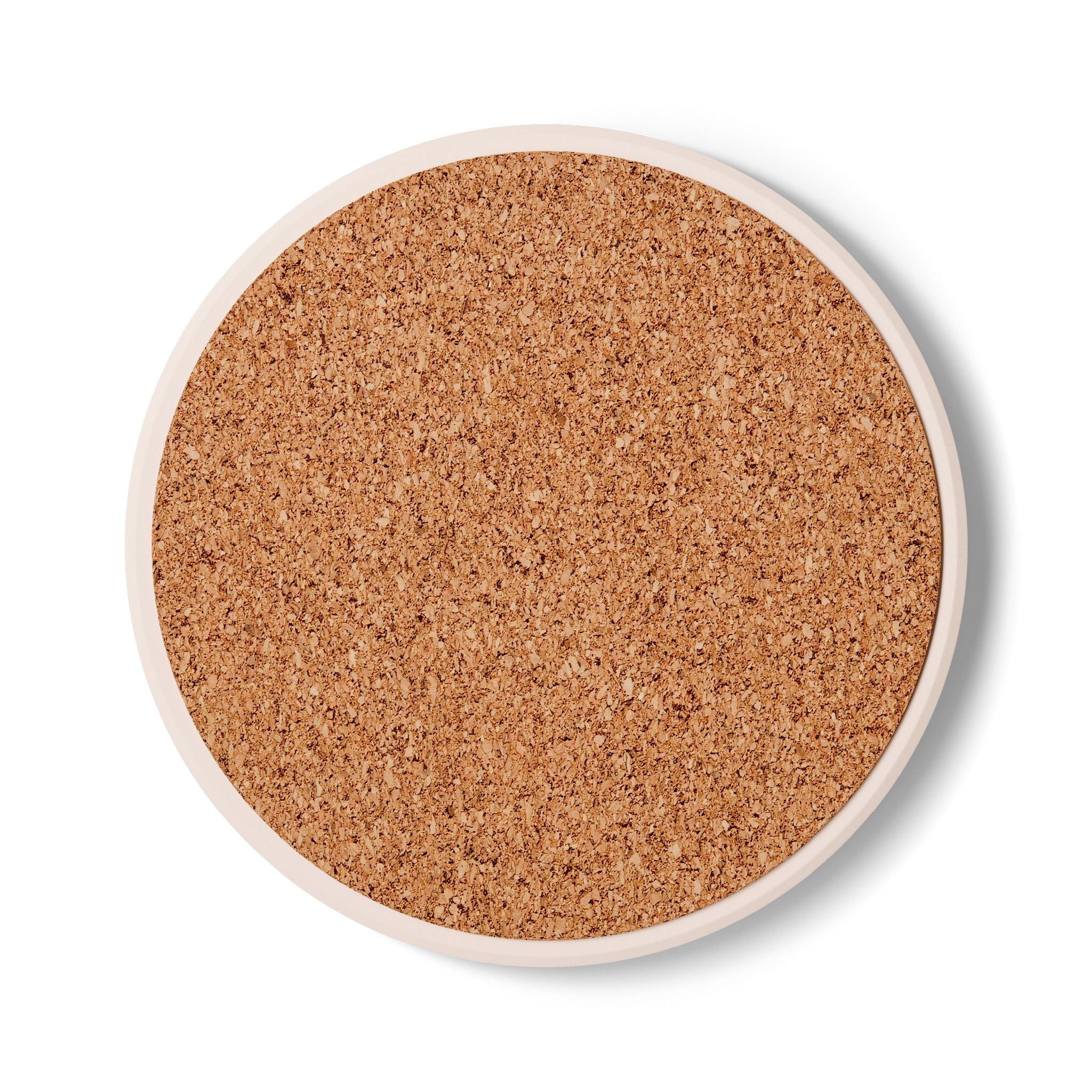 Custom Ceramic Coaster – Personalized Round Cork-Back Drink Mat (Print It Your Way)