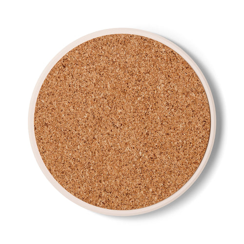 Custom Ceramic Coaster – Personalized Round Cork-Back Drink Mat (Print It Your Way)
