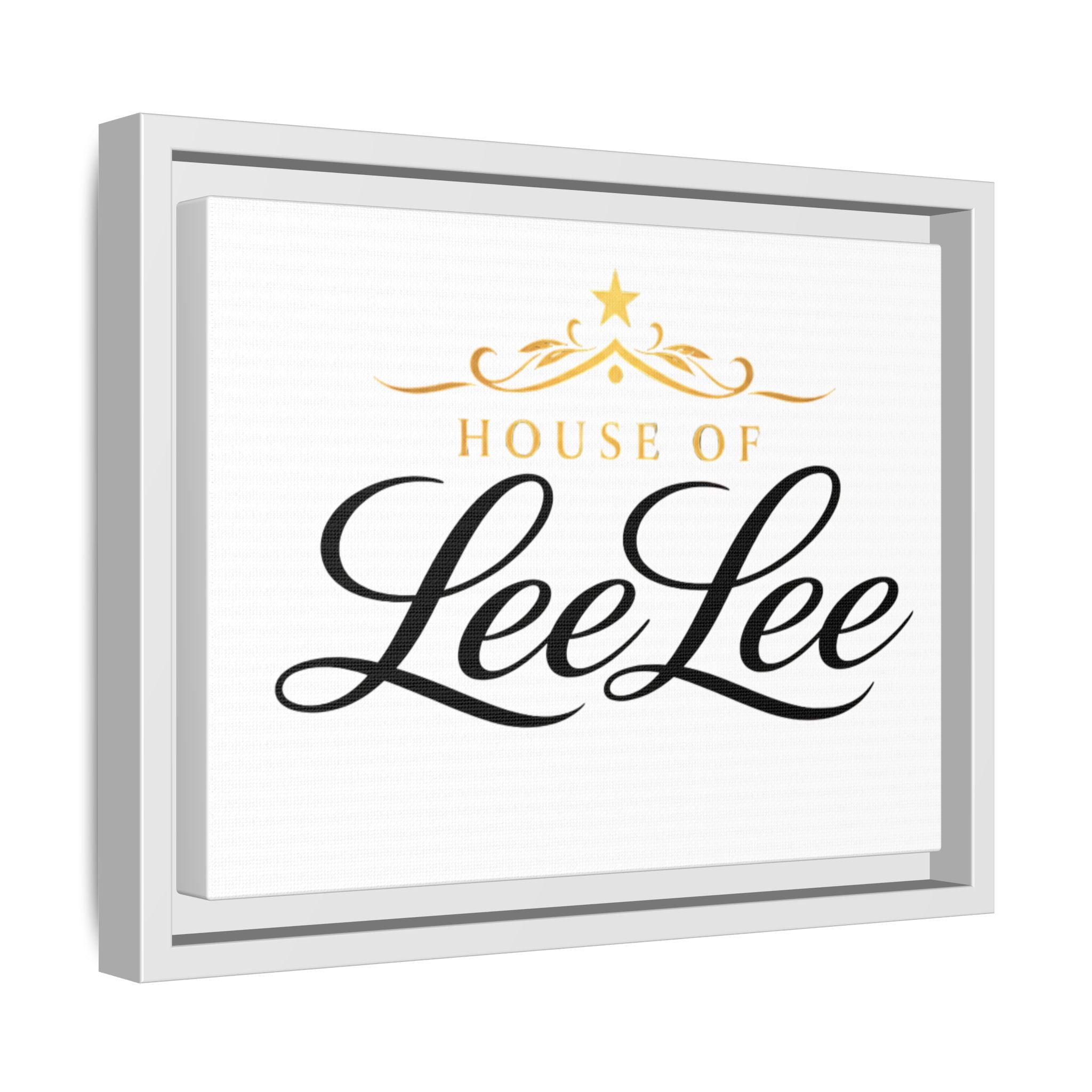 Framed Matte Canvas Print — "House of LeeLee" Script Wall Art
