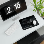 Water Droplets Black Desk Mat — "Print it your way" Custom Gaming Desk Pad