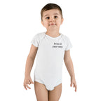 Custom Organic Baby Onesie - 'Print it your way' Personalized Bodysuit with Cute Cartoon Kid Design
