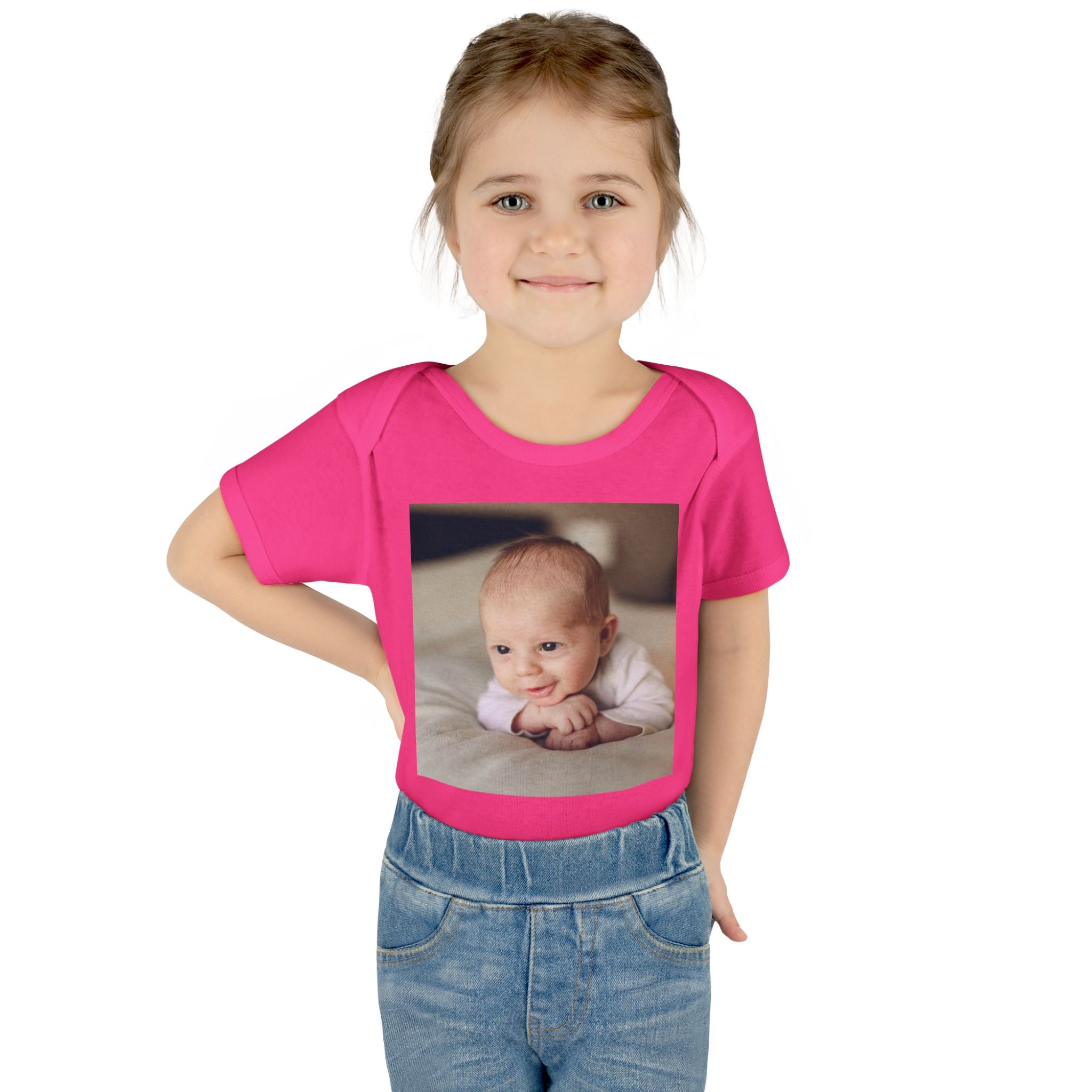 Personalized Photo Infant Bodysuit — Custom Baby Picture Onesie