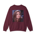 Graphic Crewneck Sweatshirt — Portrait Photo Print with Quote