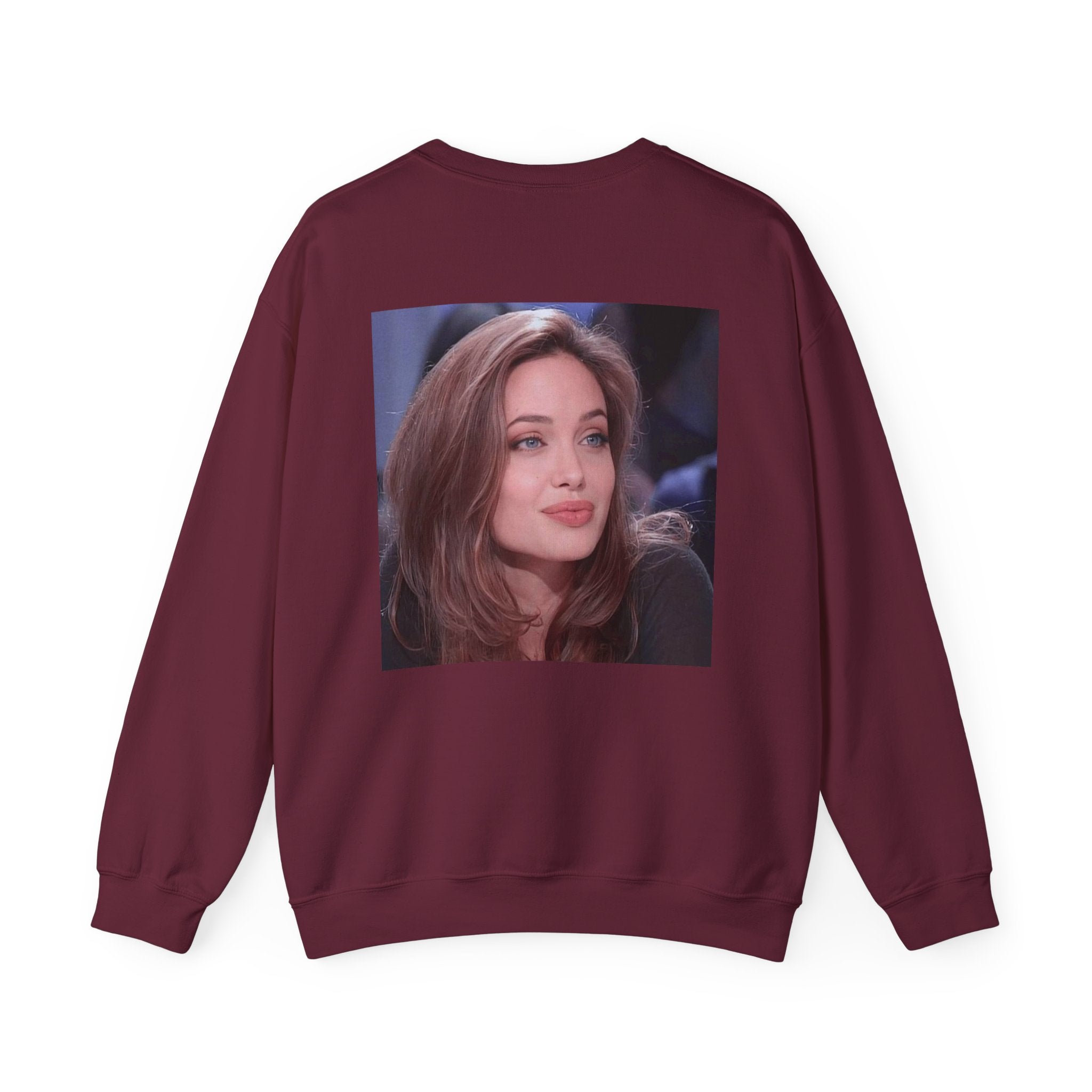 Graphic Crewneck Sweatshirt — Portrait Photo Print with Quote