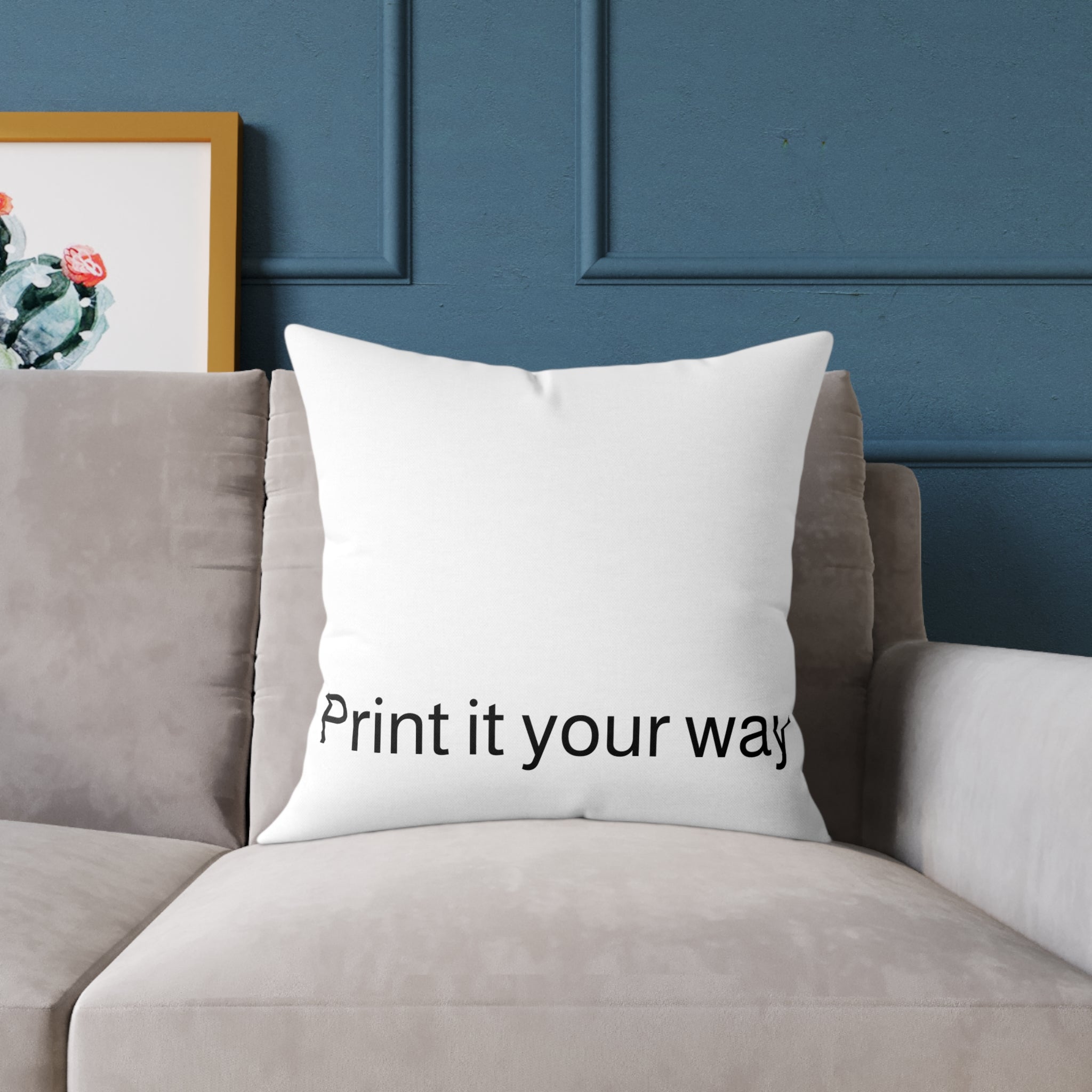 Custom Photo Square Pillow — Personalized Canvas Throw Pillow (Print It Your Way)