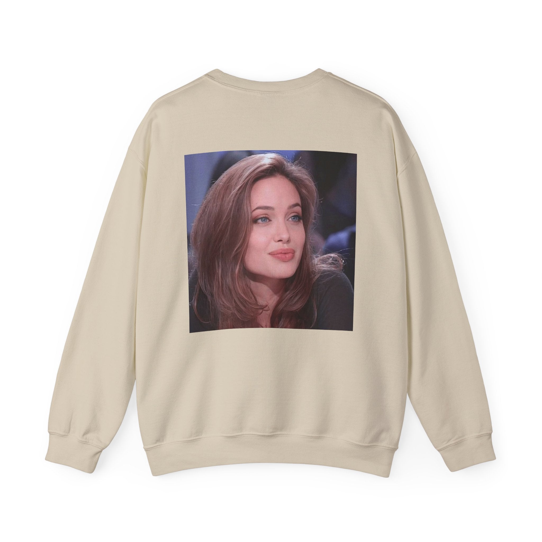 Graphic Crewneck Sweatshirt — Portrait Photo Print with Quote