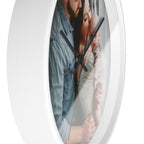 Personalized Family Photo Wall Clock — Custom Newborn & Parents Keepsake