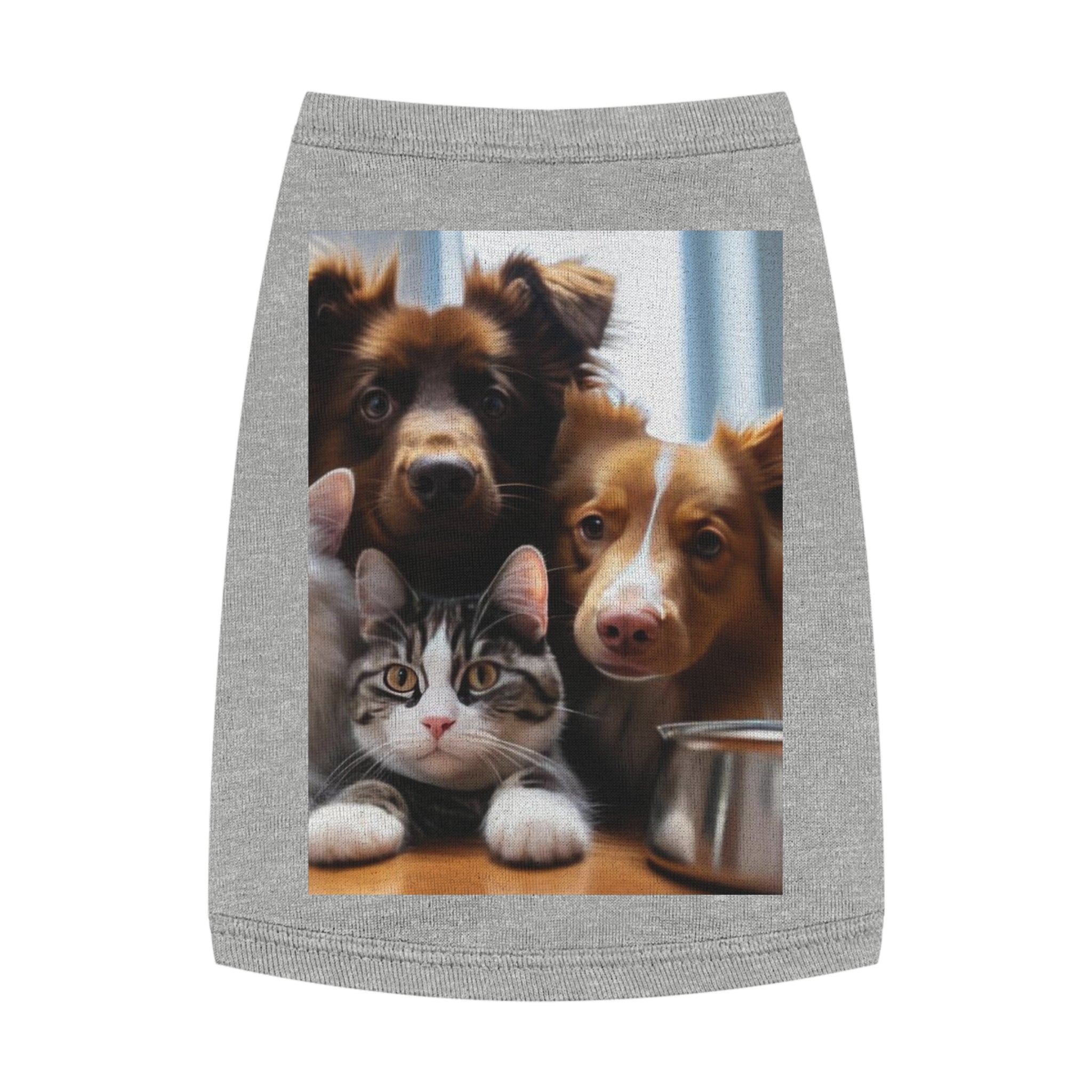 Pet Tank Top — Cute Dog & Cat Photo Print Tank for Small Pets