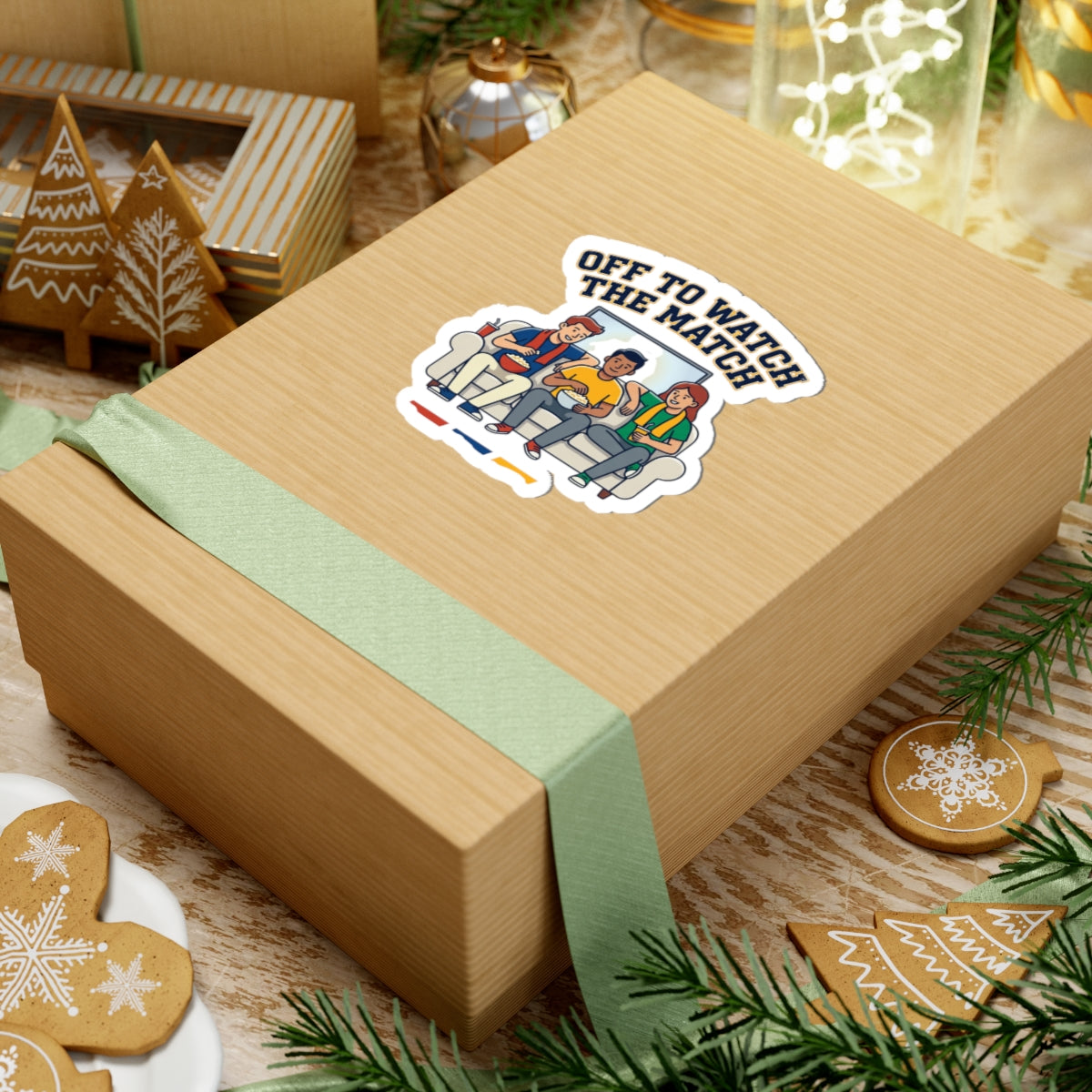 Off to Watch the Match Kiss-Cut Stickers | soccer watch party, country colors