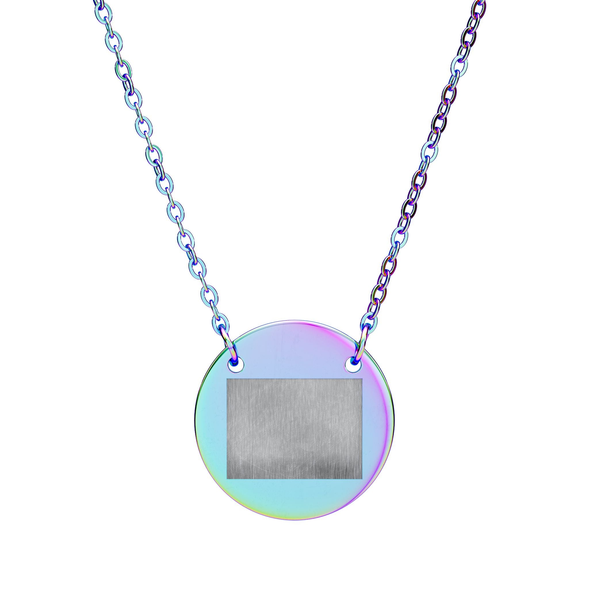 Engraved Circle Necklace — Personalized Minimalist Pendant