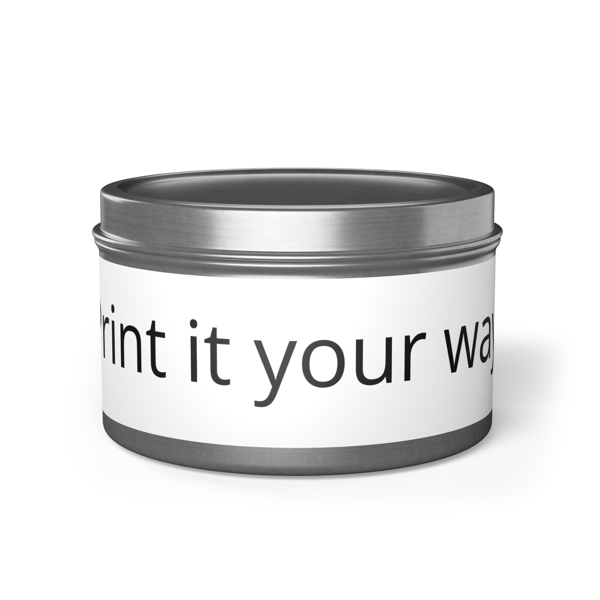 Customizable Tin Candle — 'Print it your way' Personalized Scented Tin