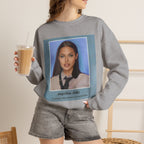Graphic Crewneck Sweatshirt — Portrait Photo Print with Quote