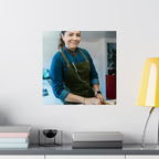 Matte Poster — Female Home Chef Portrait Kitchen Wall Art