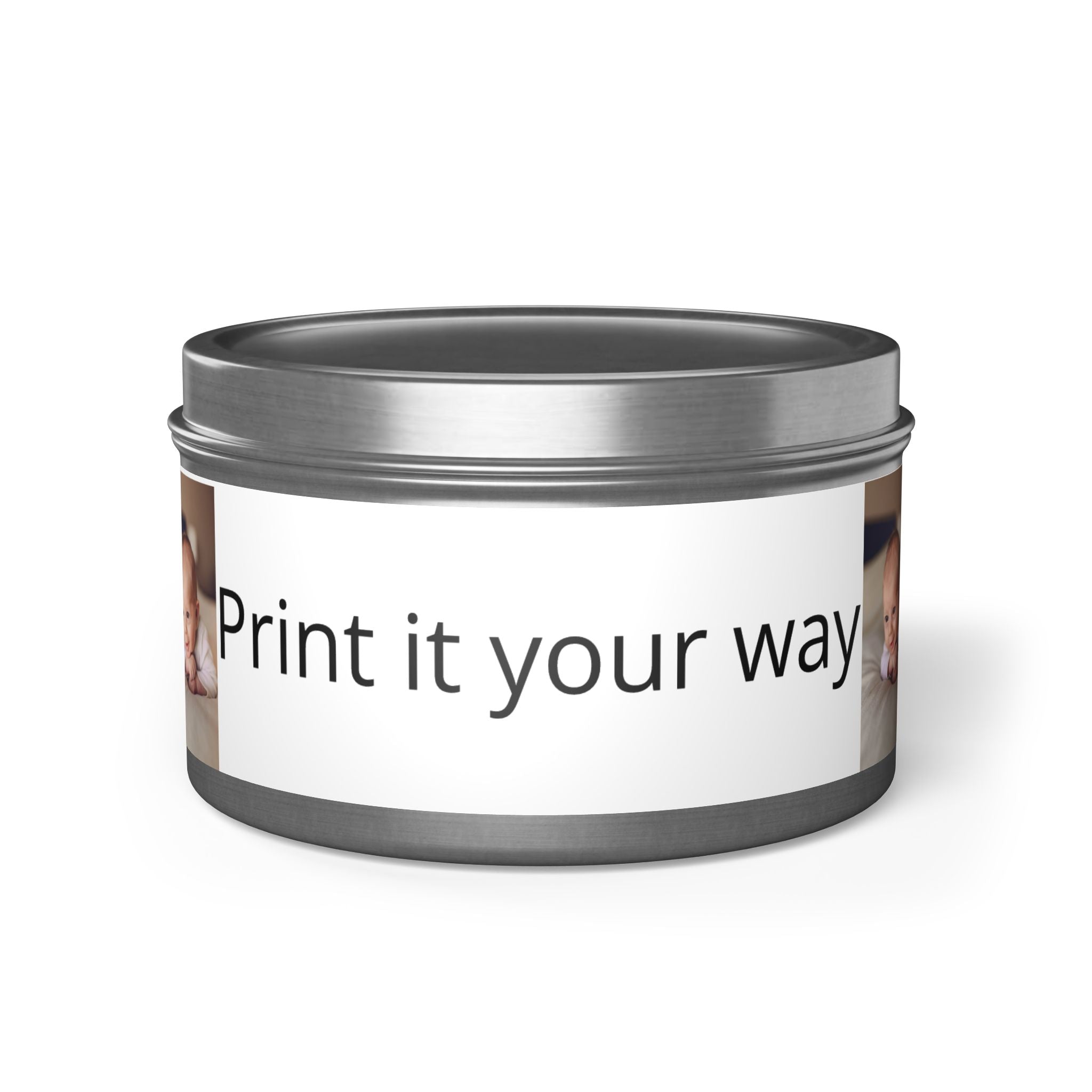 Personalized Tin Candle — Custom Photo & Text Scented Candle Gift