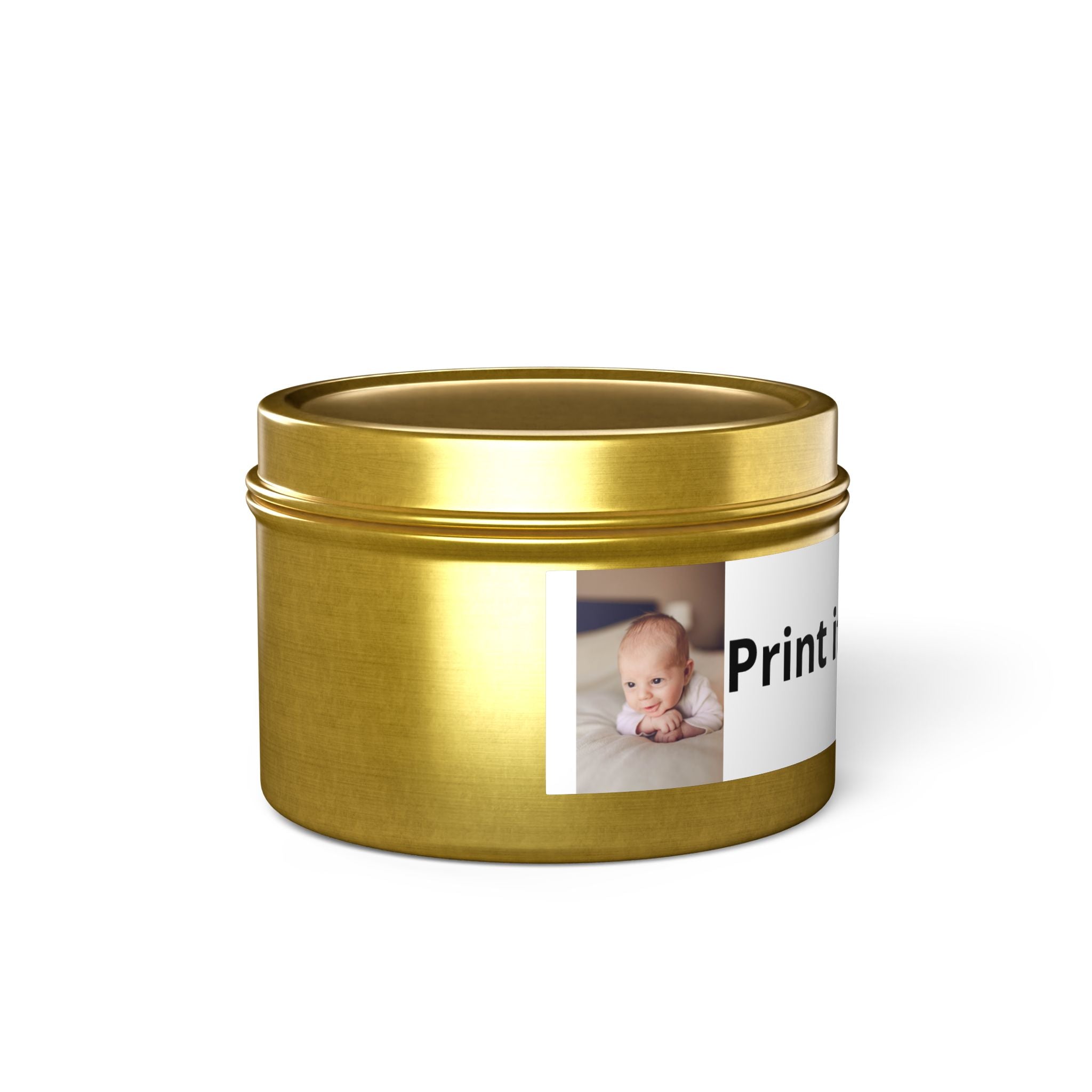 Personalized Tin Candle — Custom Photo & Text Scented Candle Gift