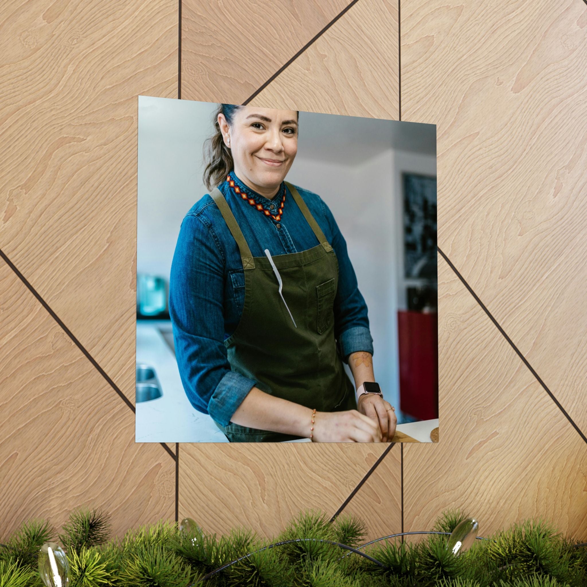Matte Poster — Female Home Chef Portrait Kitchen Wall Art