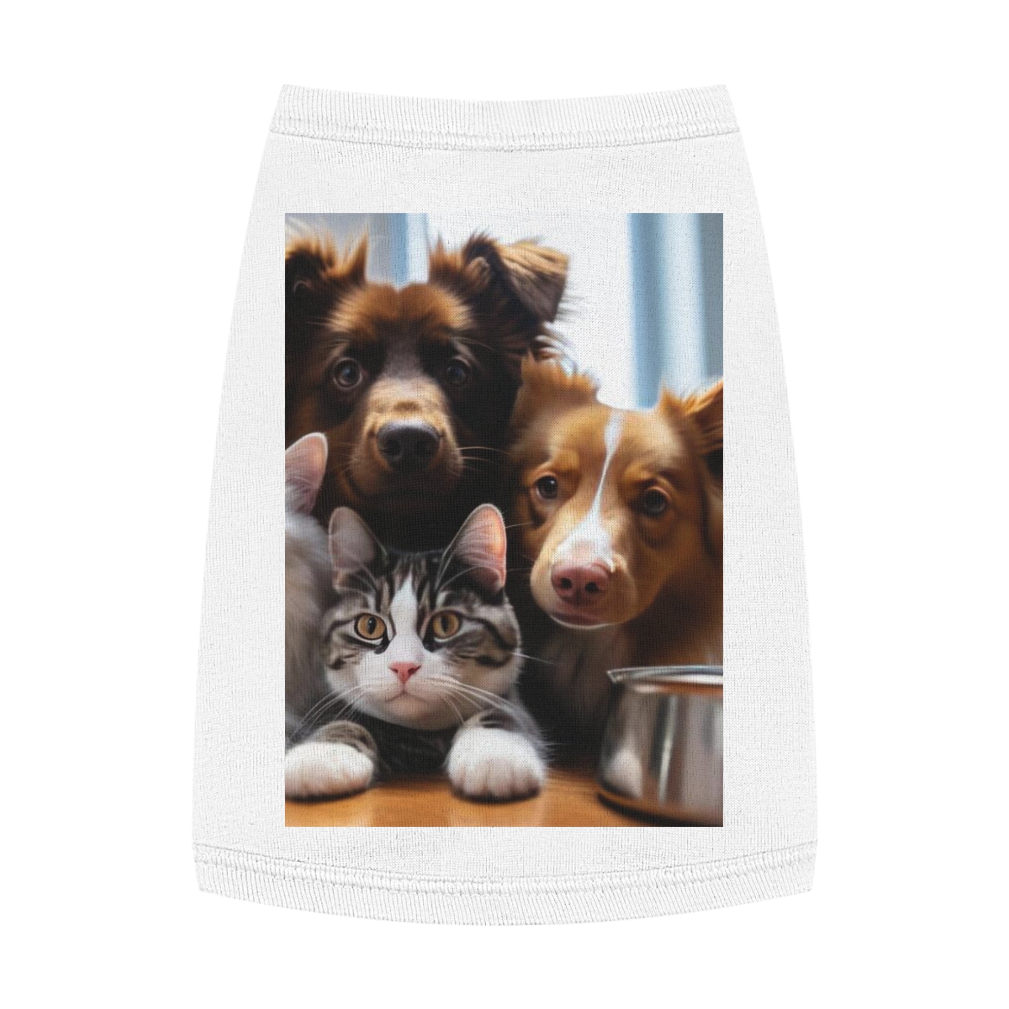 Pet Tank Top — Cute Dog & Cat Photo Print Tank for Small Pets