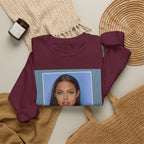 Graphic Crewneck Sweatshirt — Portrait Photo Print with Quote