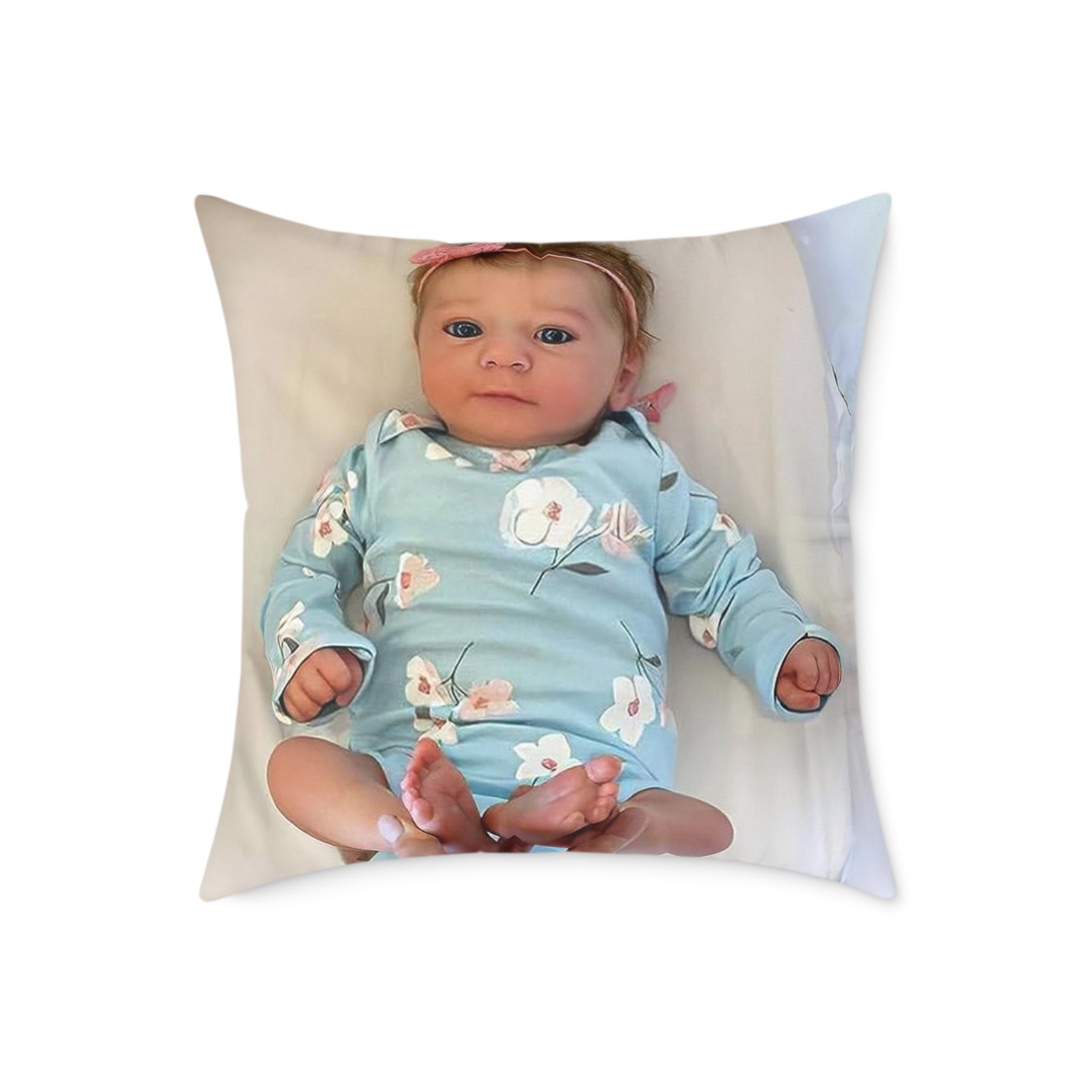 Custom Photo Square Pillow — Personalized Canvas Throw Pillow (Print It Your Way)
