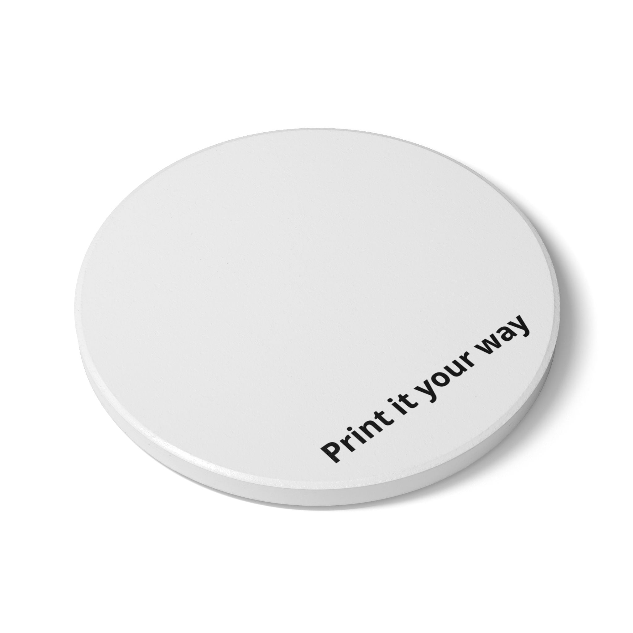Custom Ceramic Coaster – Personalized Round Cork-Back Drink Mat (Print It Your Way)