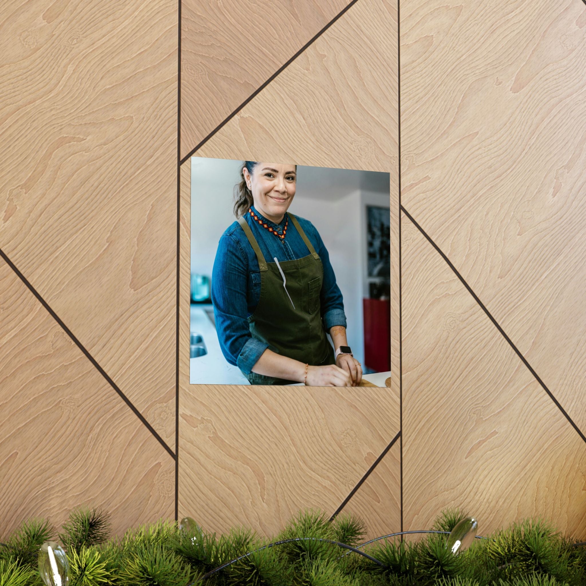 Matte Poster — Female Home Chef Portrait Kitchen Wall Art