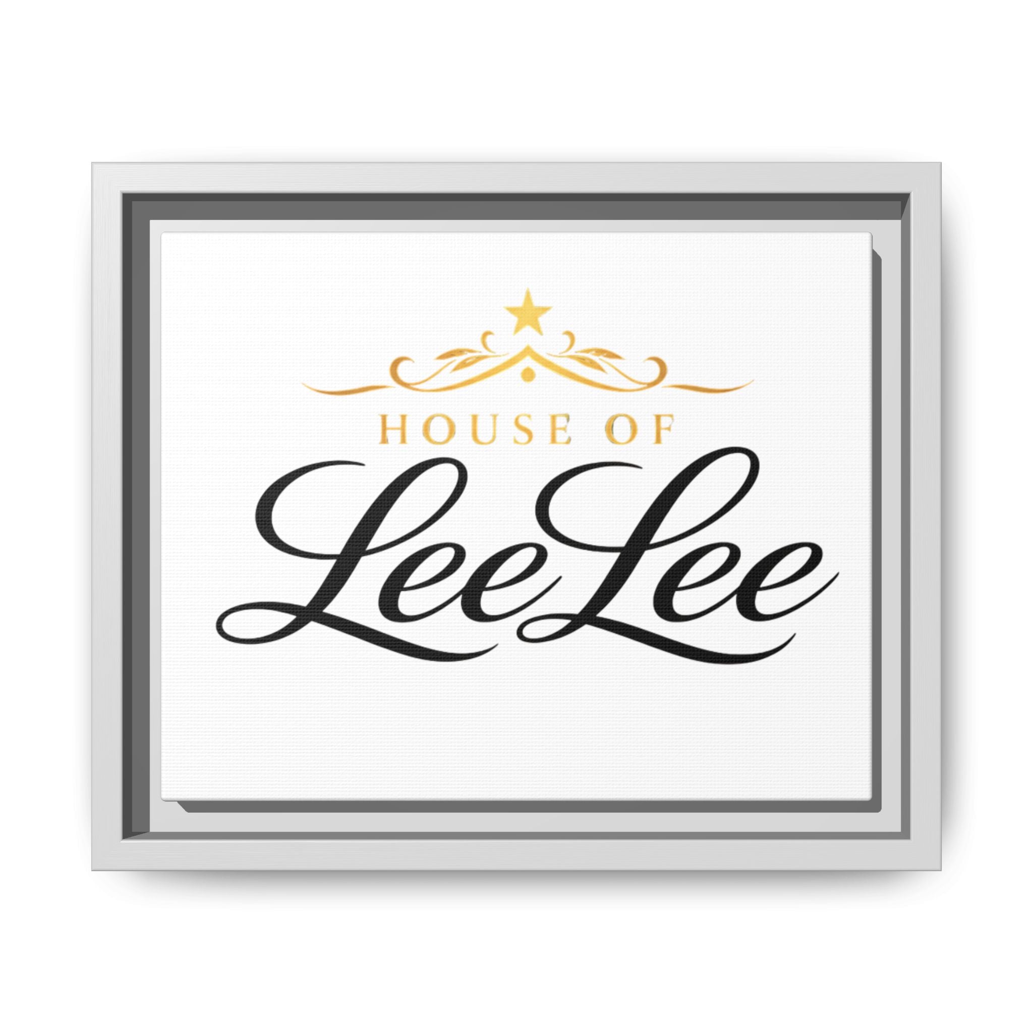Framed Matte Canvas Print — "House of LeeLee" Script Wall Art