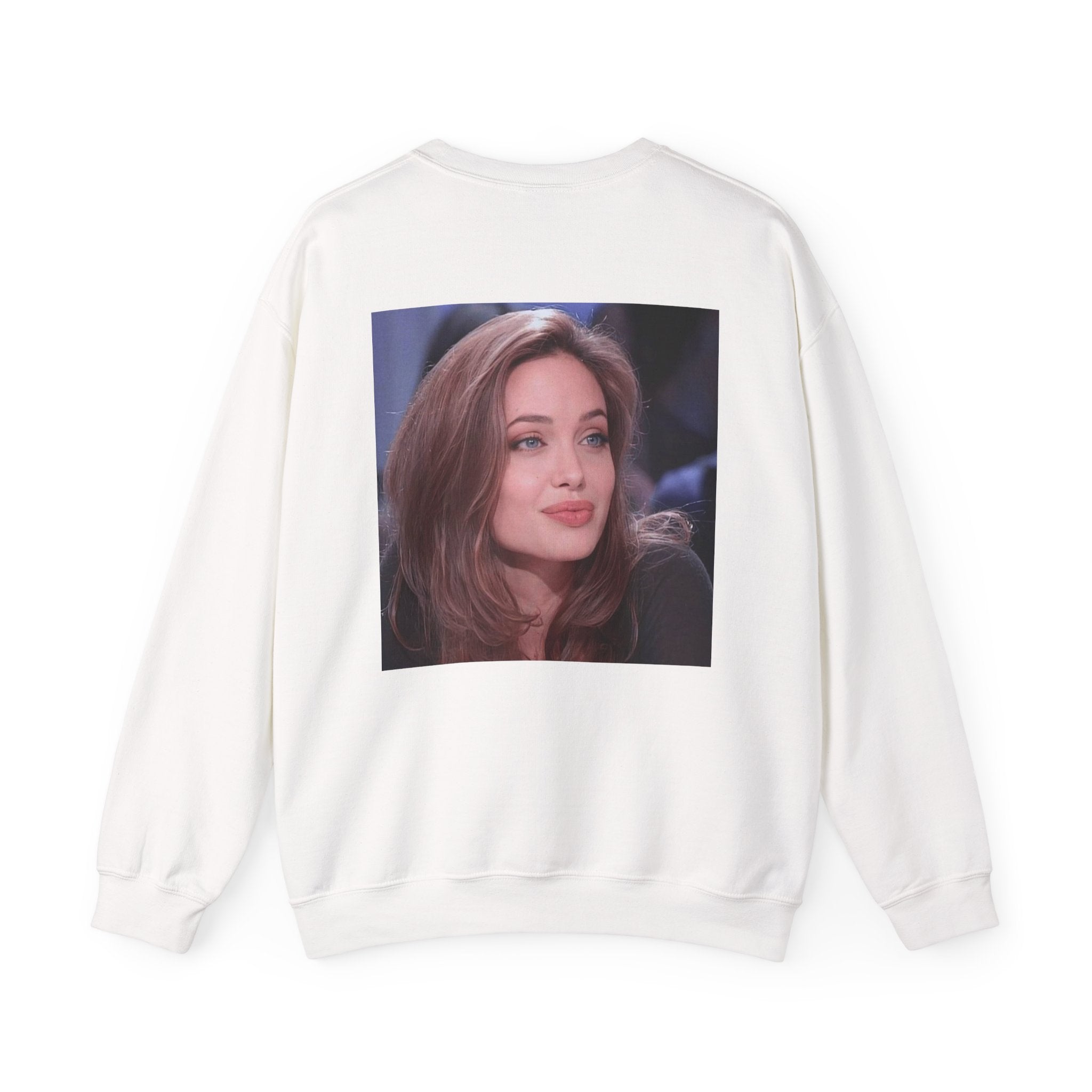 Graphic Crewneck Sweatshirt — Portrait Photo Print with Quote