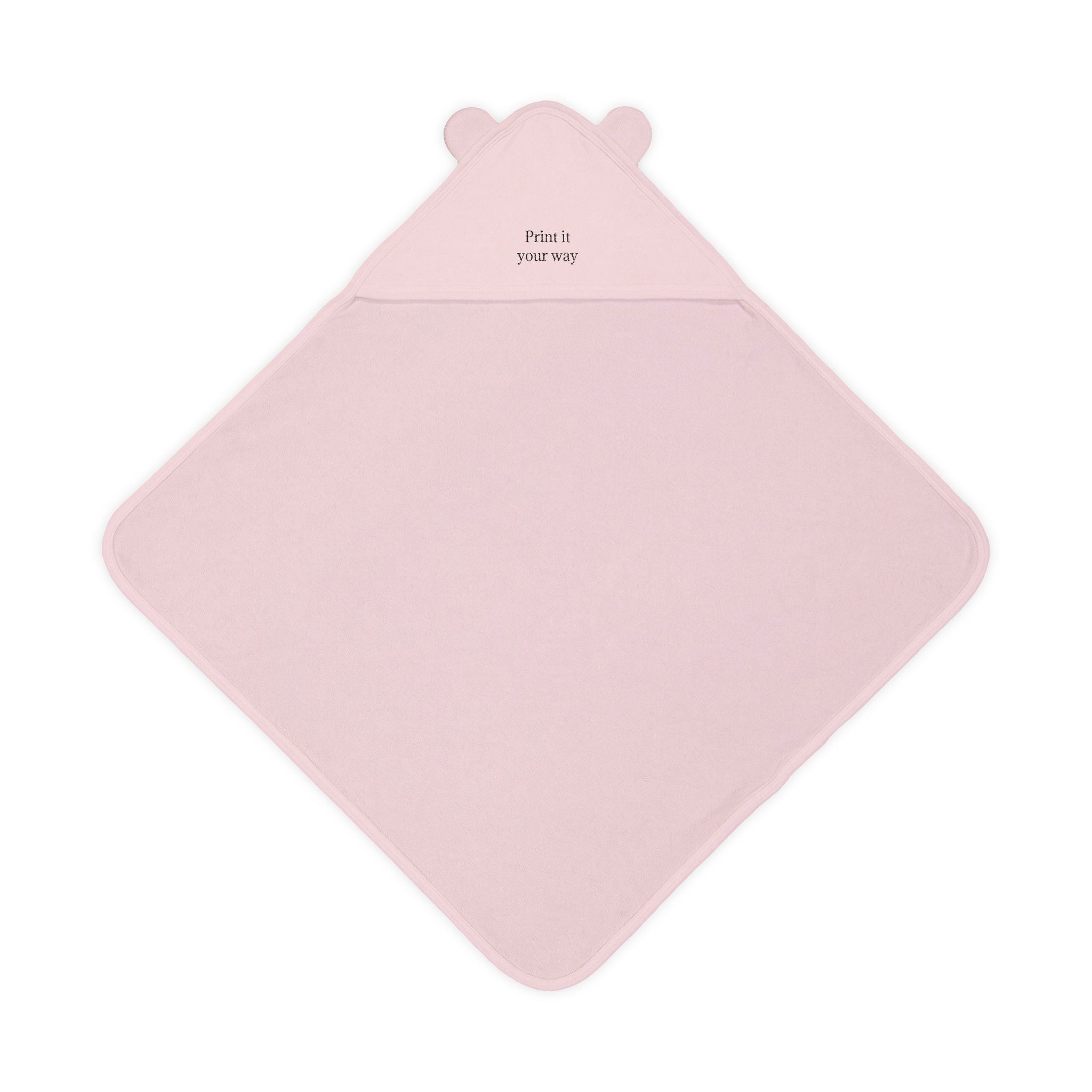 Embroidered Hooded Baby Towel with Bear Ears — Personalized Terry Bath Wrap