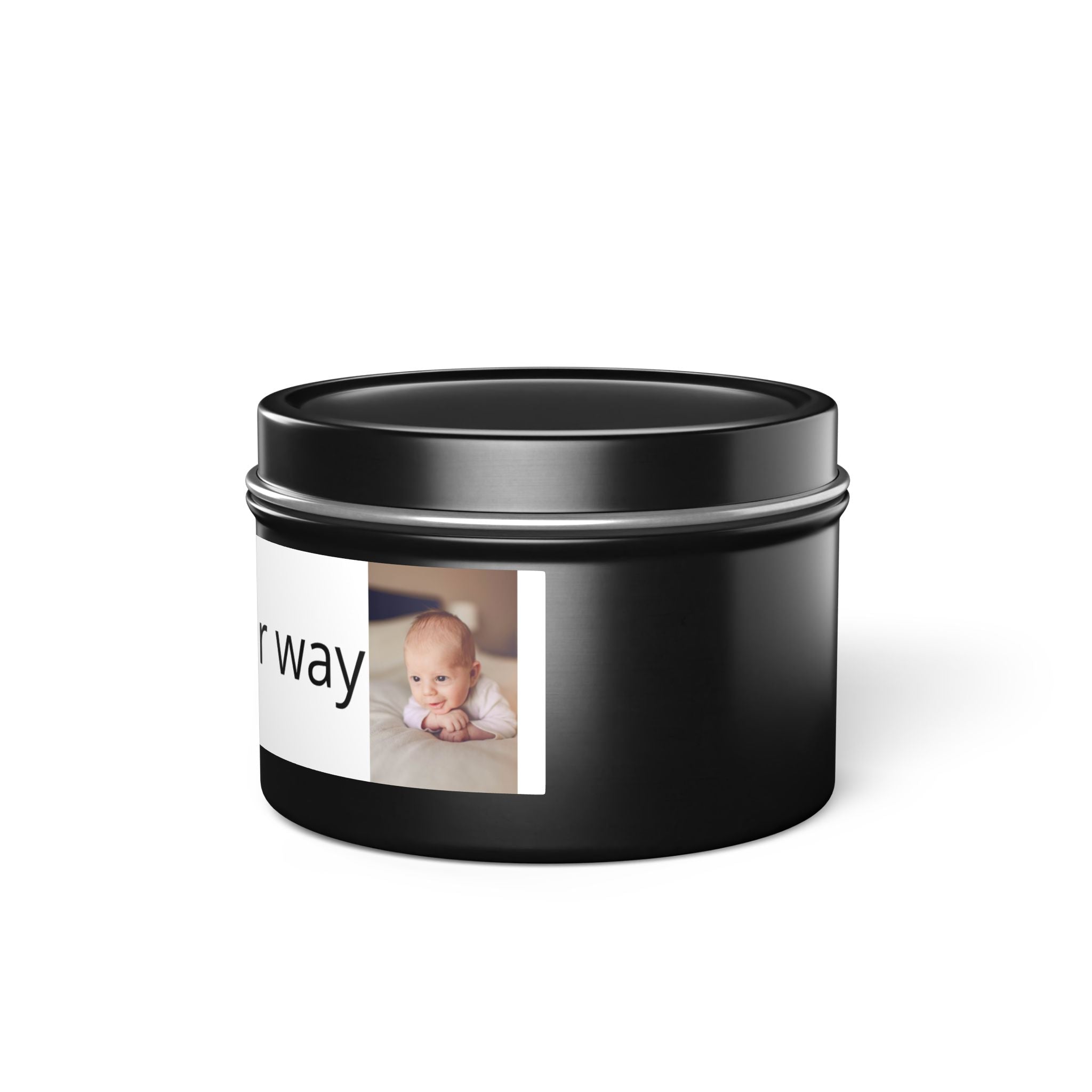 Personalized Tin Candle — Custom Photo & Text Scented Candle Gift