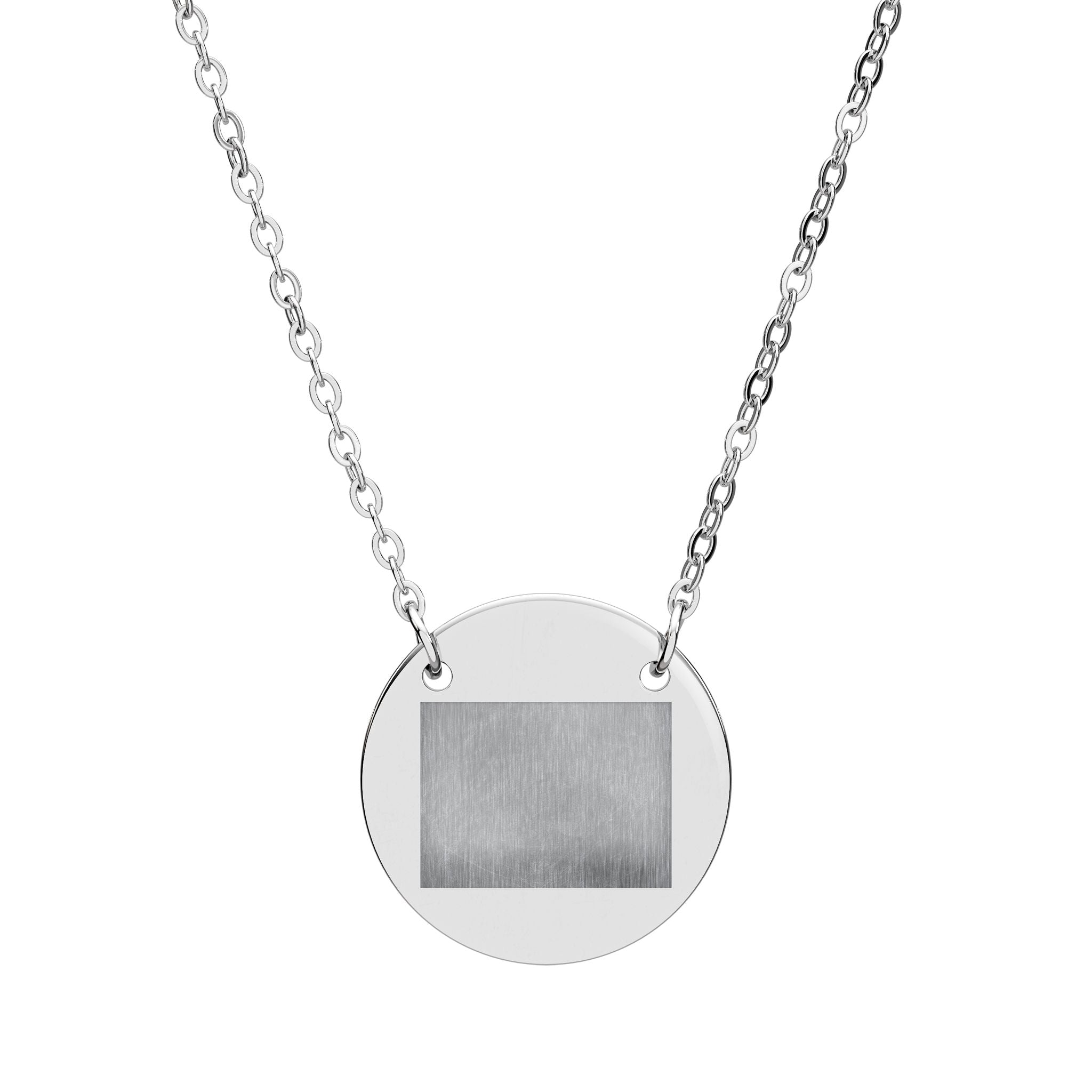 Engraved Circle Necklace — Personalized Minimalist Pendant