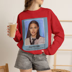 Graphic Crewneck Sweatshirt — Portrait Photo Print with Quote