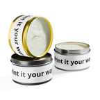 Customizable Tin Candle — 'Print it your way' Personalized Scented Tin