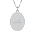 Personalized Oval Pendant Necklace — Custom Engraved Name or Message