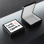 Jewelry Box — “Look Mom, I Made It.” Keepsake Box with Pink Dollar Sign