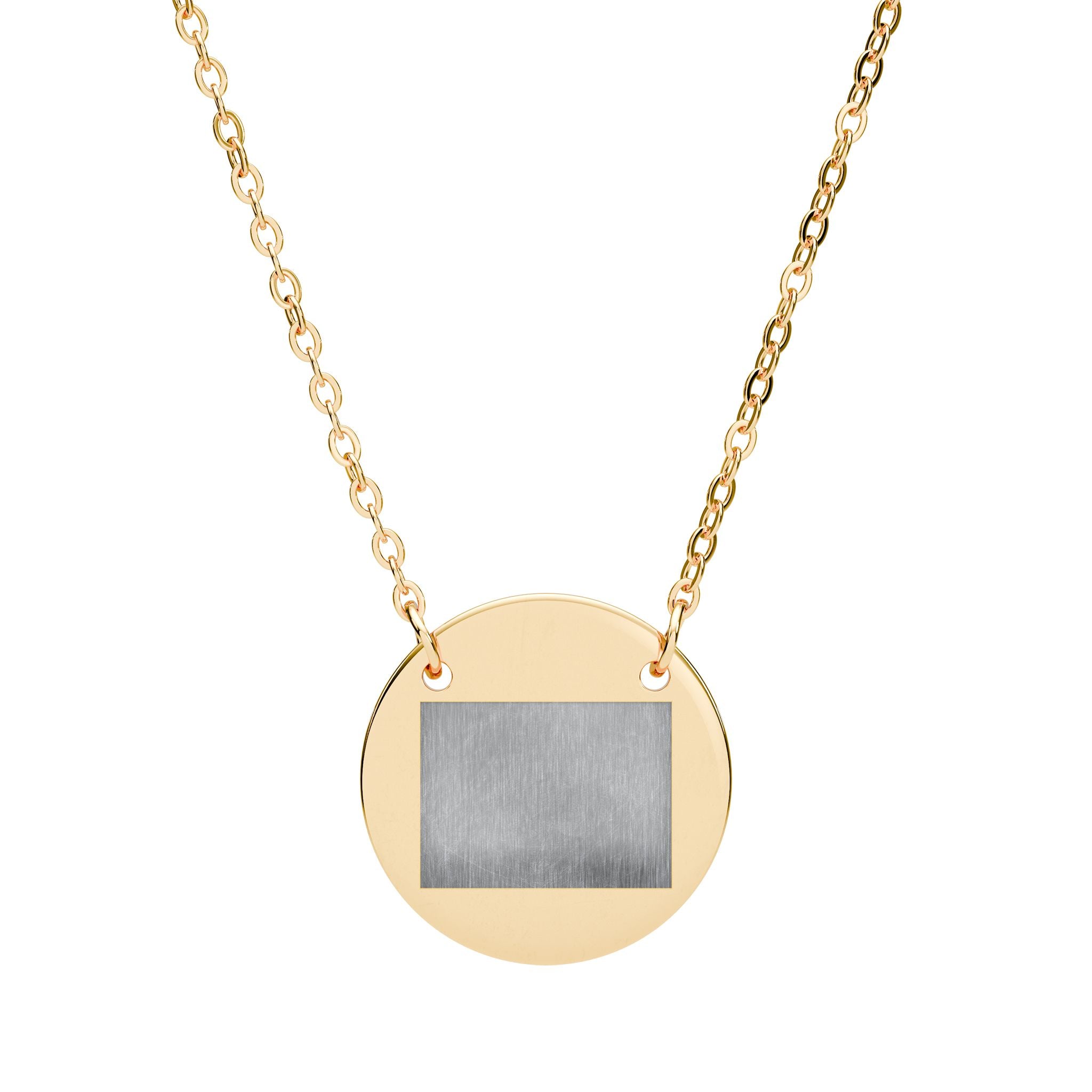 Engraved Circle Necklace — Personalized Minimalist Pendant