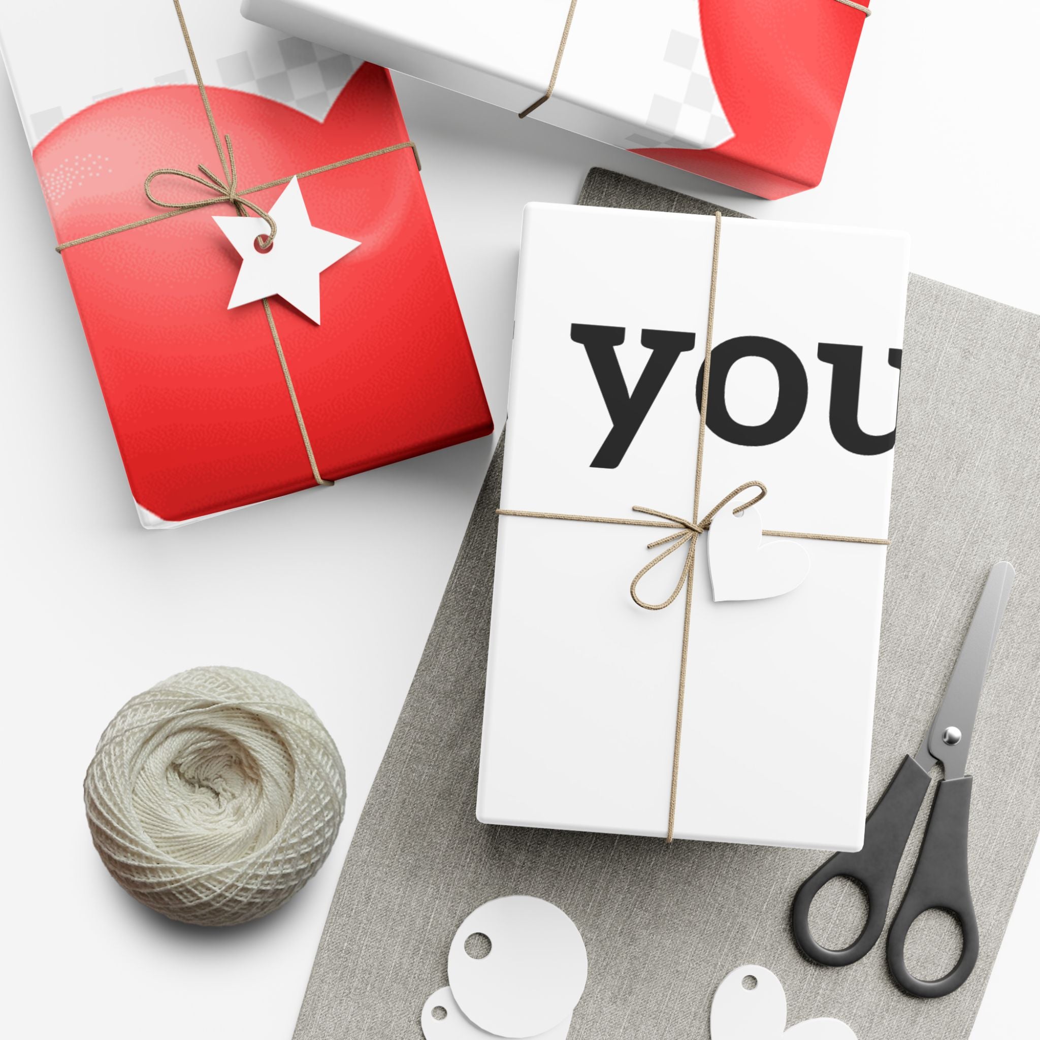 Heart Print Gift Wrap Paper — 'Print it your way' Customizable Wrapping Roll