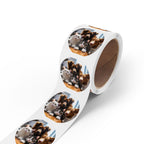 Round Pet Photo Sticker Roll — Custom Cute Cats & Dogs Label Stickers (Round)