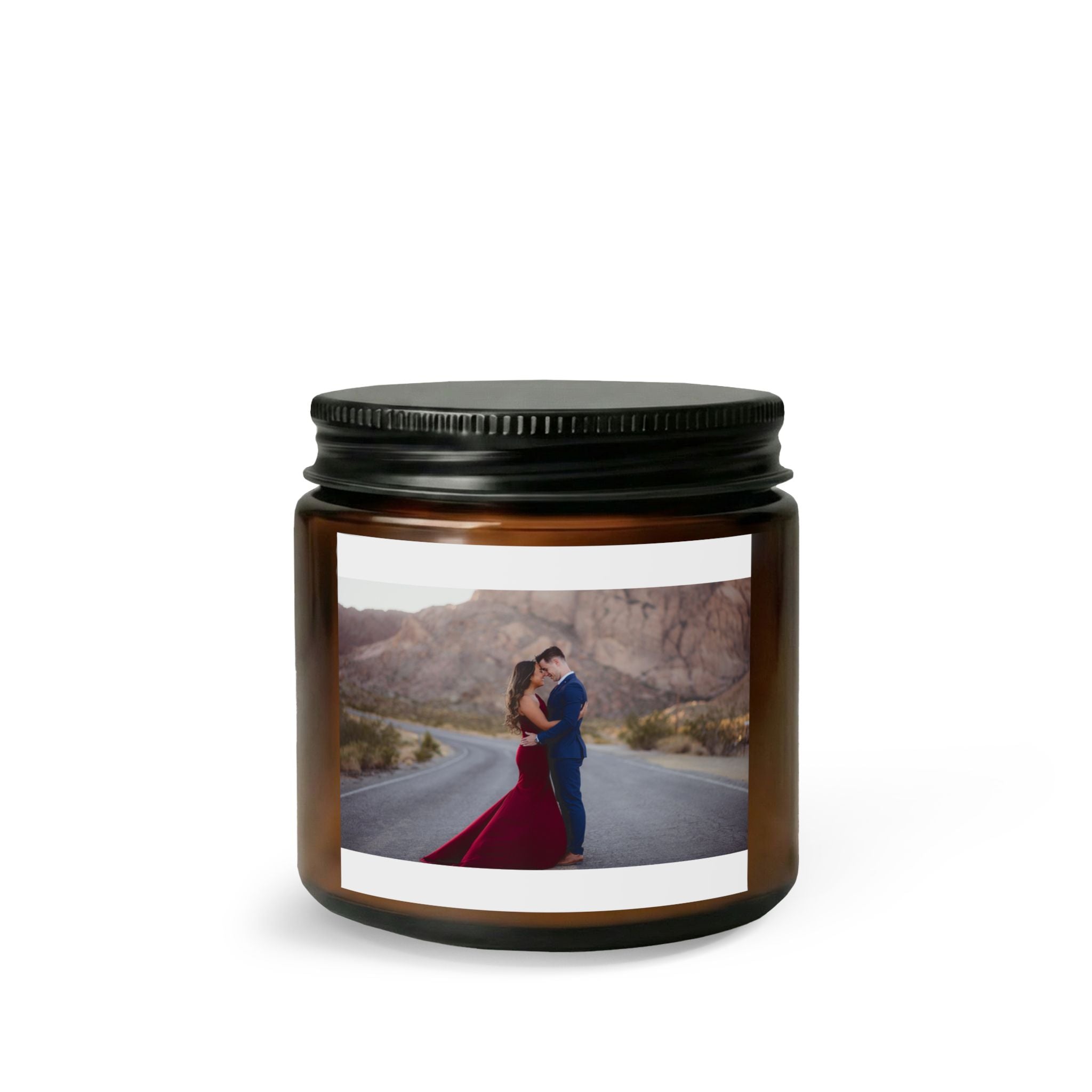 Personalized Photo Candle Set with Matches & Wick Trimmer — Romantic Keepsake Gift