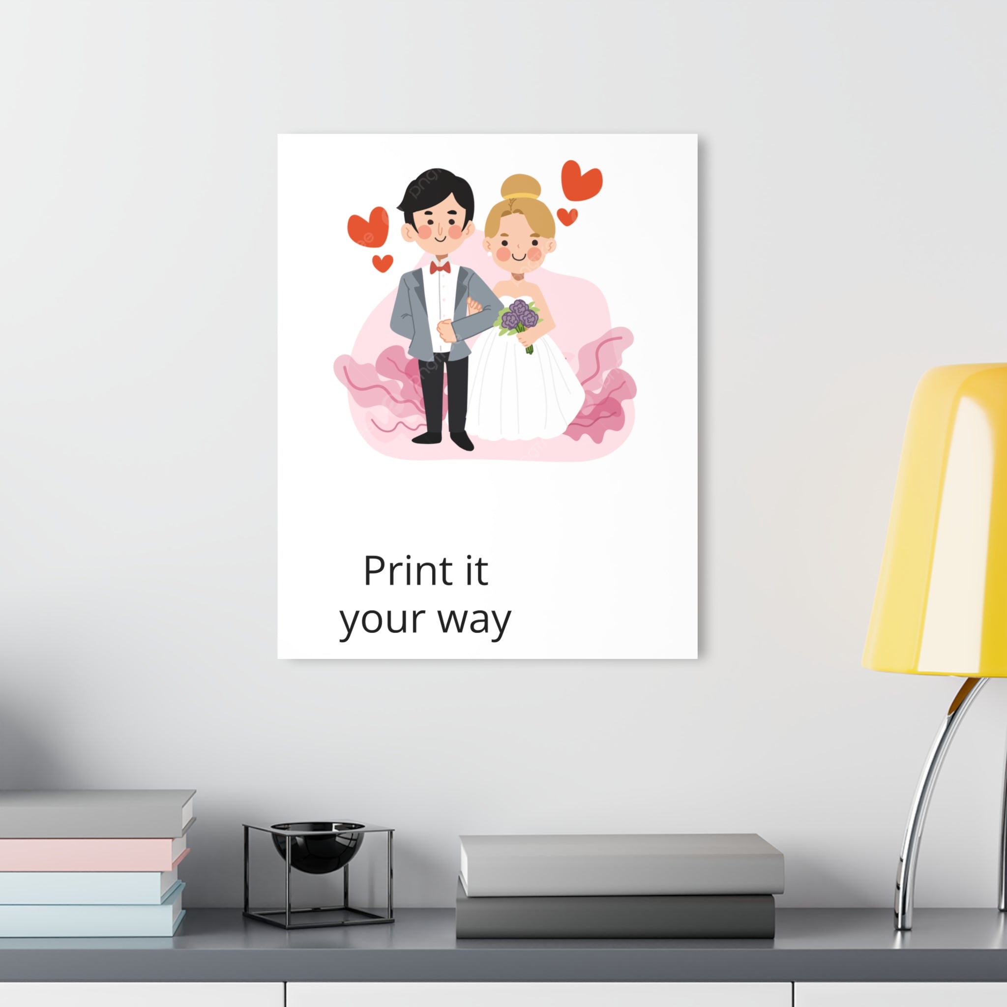 Wedding Couple Acrylic Print – Customizable French Cleat Wall Art