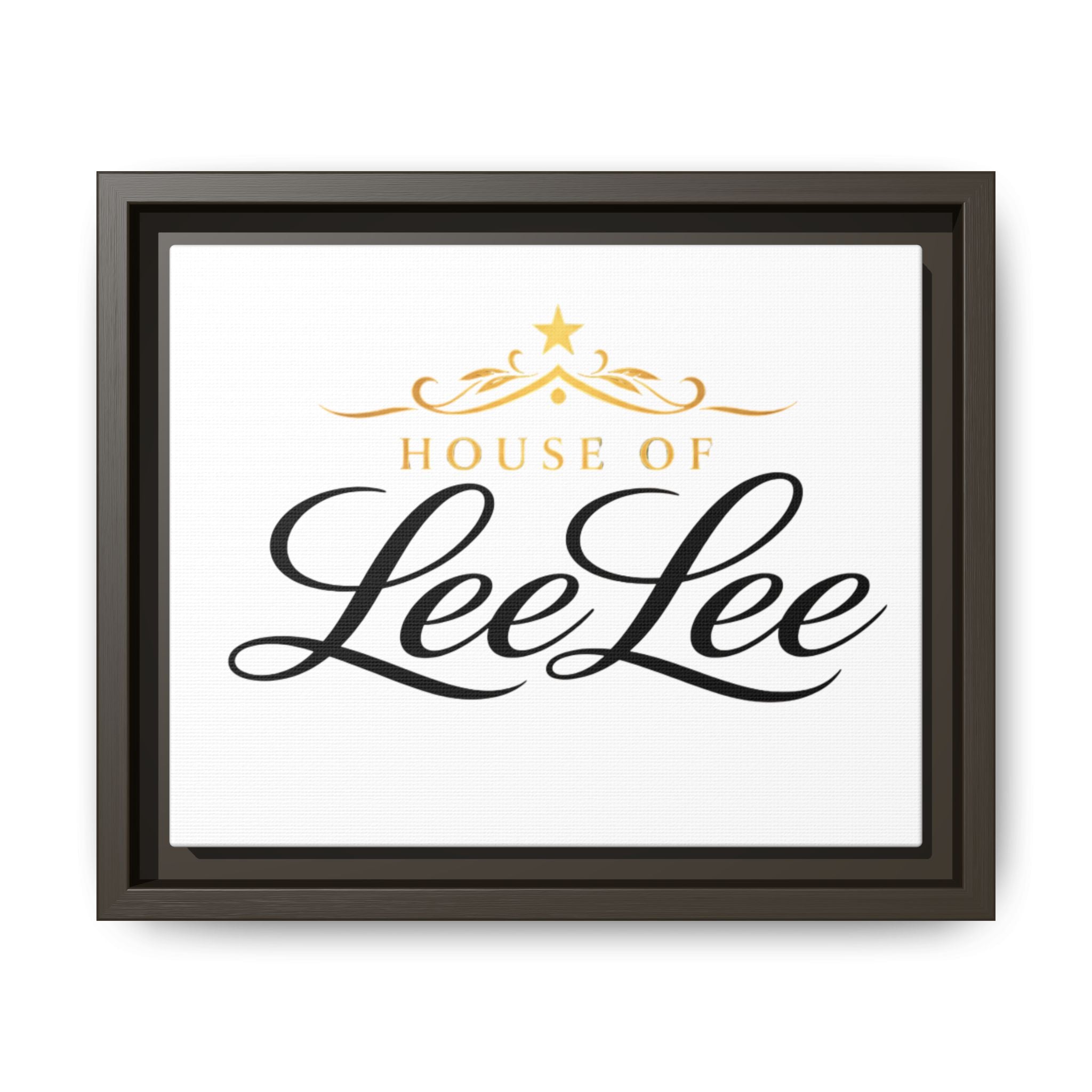 Framed Matte Canvas Print — "House of LeeLee" Script Wall Art