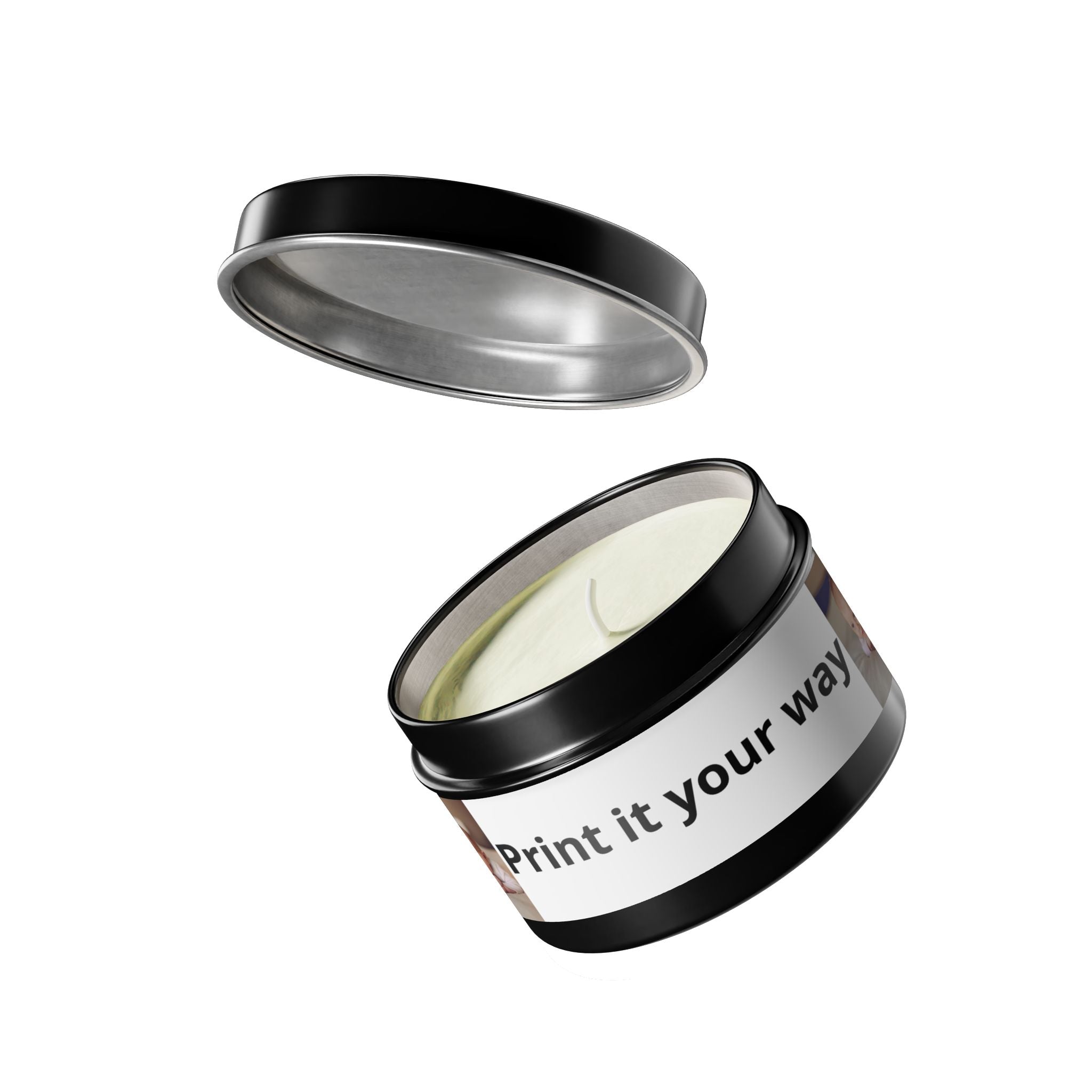 Personalized Tin Candle — Custom Photo & Text Scented Candle Gift